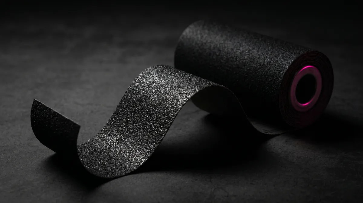 Black roll. Slowly unwinding.